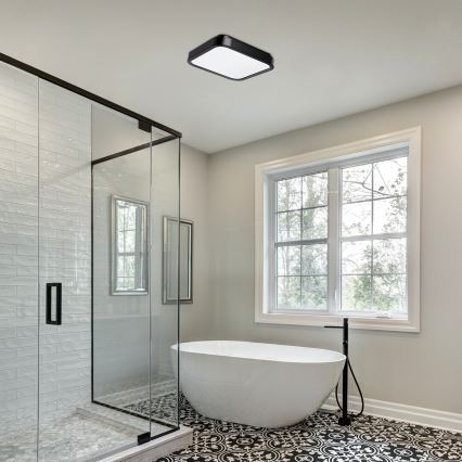 Rabalux - Светодиодный потолочный светильник для ванной комнаты LED/18W/230V IP44 4000K 25x25 см черный