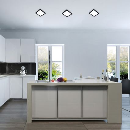 Rabalux - Світлодіодний вбудований світильник LED/3W/230V 9x9 см чорний