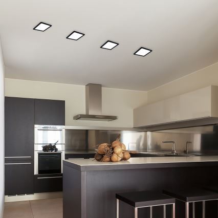 Rabalux - Світлодіодний вбудований світильник LED/6W/230V 12x12 см чорний