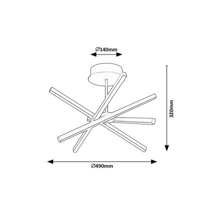 Rabalux - Светодиодная люстра на штанге LED/30W/230V 4000K