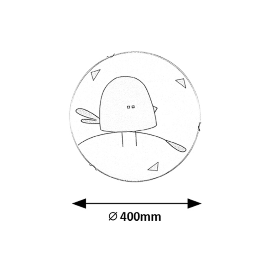 Rabalux - Дитячий стельовий світильник 2xE27/60W/230V діаметр 40 см
