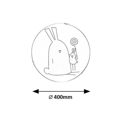 Rabalux - Детский потолочный светильник 2xE27/60W/230V, диаметр 40 см