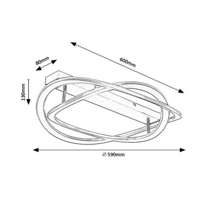 Rabalux - LED стельовий світильник LED/72W/230V 3000K діам. 59 см