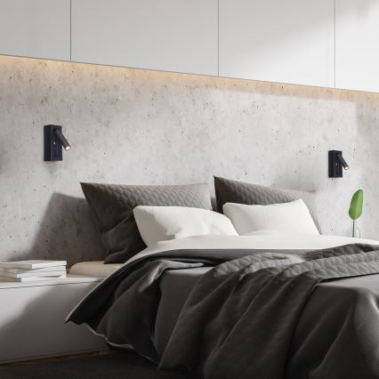 Rabalux - Светодиодный настенный точечный светильник LED/4W/230V черный