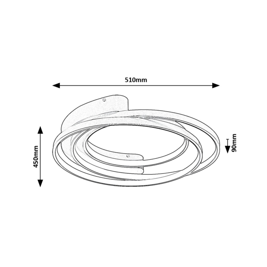 Rabalux — LED-стельовий світильник, 50 Вт, 230 В, діаметр 51 см
