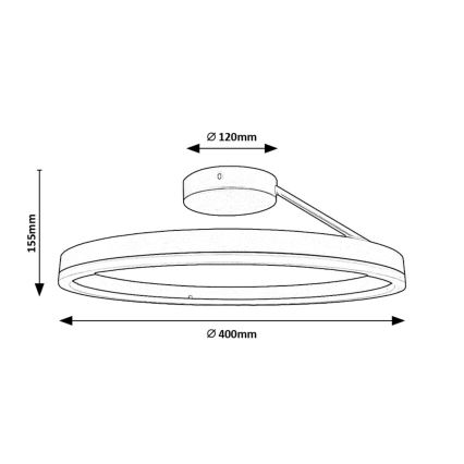 Rabalux - LED стельовий світильник LED/24 Вт/230 В 3000/4000/6500 К діаметр 40 см