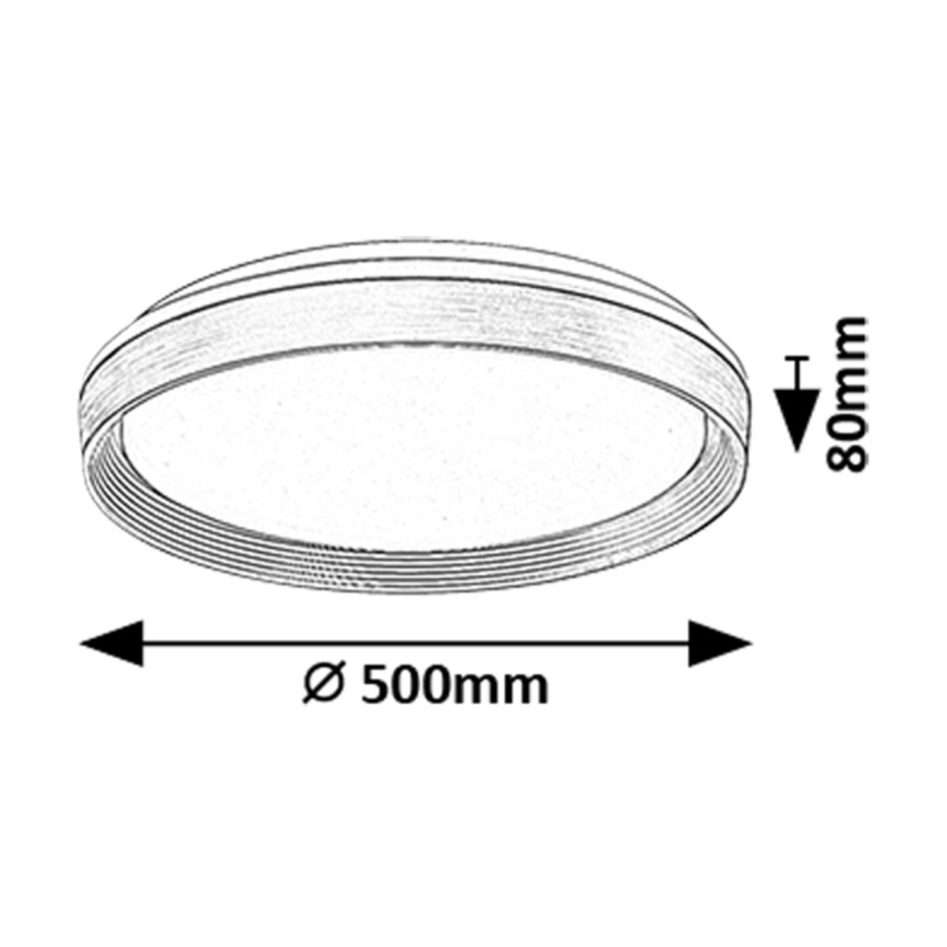 Rabalux - Светодиодный потолочный светильник с регулированием яркости LED/48W/230V 3000-6500K + дистанционное управление