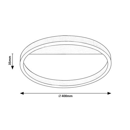 Rabalux - потолочный светильник LED, 20 Вт/230 В, матовый хром, диаметр 40 см