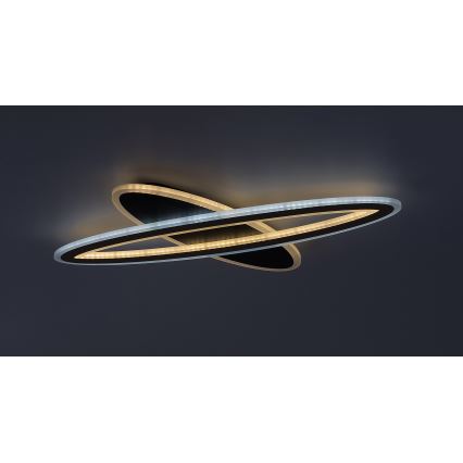 Rabalux - Світлодіодний стельовий світильник з регулюванням яскравості LED/70W/230V 3000/4000/6000K чорний + пульт дистанційного керування