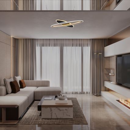 Rabalux - Светодиодный потолочный светильник с регулированием яркости LED/70W/230V 3000/4000/6000K черный + дистанционное управление