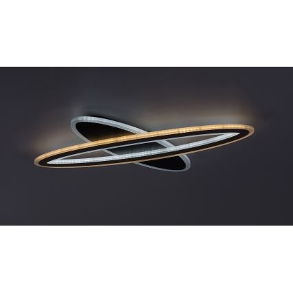 Rabalux - Светодиодный потолочный светильник с регулированием яркости LED/70W/230V 3000/4000/6000K черный + дистанционное управление