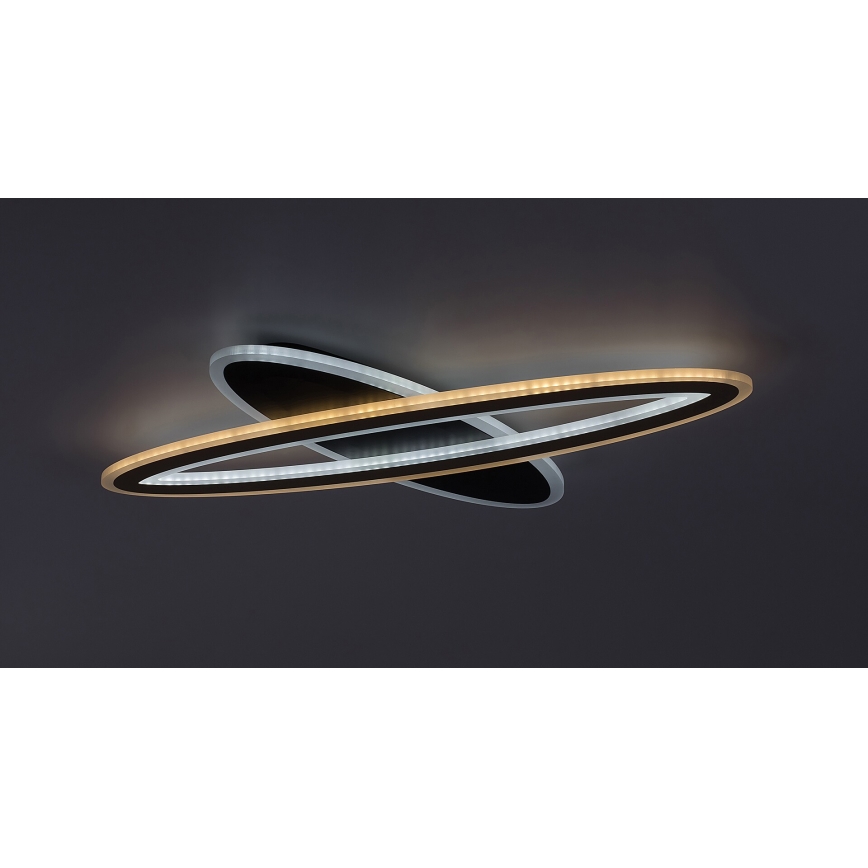 Rabalux - Светодиодный потолочный светильник с регулированием яркости LED/70W/230V 3000/4000/6000K черный + дистанционное управление