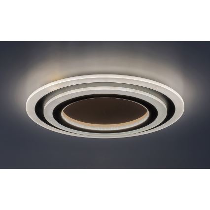 Rabalux - Світлодіодний стельовий світильник з регулюванням яскравості LED/56W/230V 3000/4000/6000K матовий хром/чорний + пульт дистанційного керування