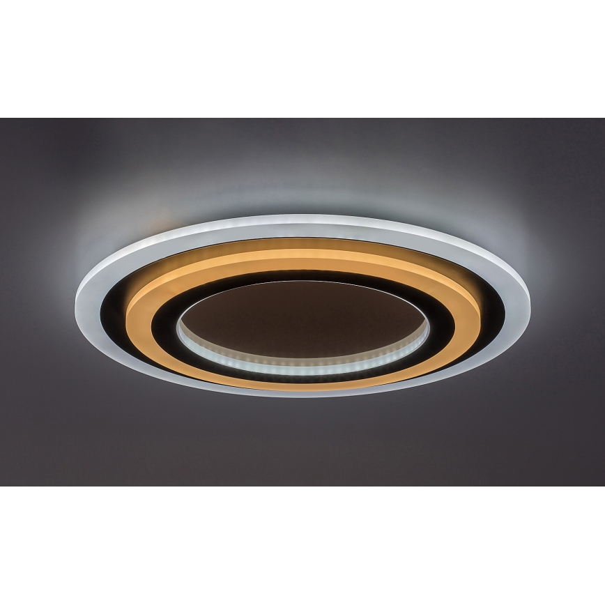 Rabalux - Светодиодный потолочный светильник с регулированием яркости LED/56W/230V 3000/4000/6000K матовый хром/черный + дистанционное управление