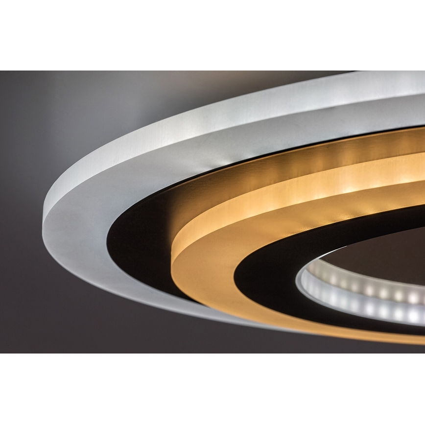 Rabalux - Светодиодный потолочный светильник с регулированием яркости LED/56W/230V 3000/4000/6000K матовый хром/черный + дистанционное управление
