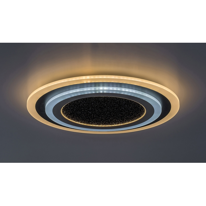Rabalux - Світлодіодний стельовий світильник з регулюванням яскравості LED/56W/230V 3000/4000/6000K чорний + пульт дистанційного керування