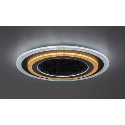 Rabalux - Світлодіодний стельовий світильник з регулюванням яскравості LED/56W/230V 3000/4000/6000K чорний + пульт дистанційного керування