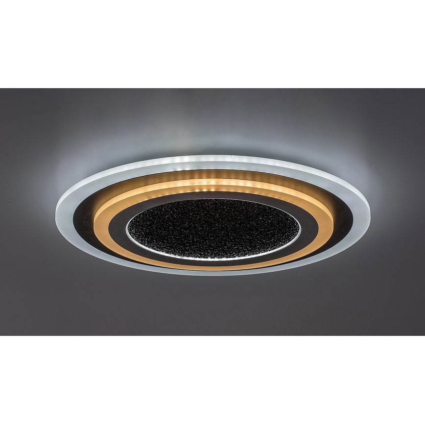 Rabalux - Світлодіодний стельовий світильник з регулюванням яскравості LED/56W/230V 3000/4000/6000K чорний + пульт дистанційного керування