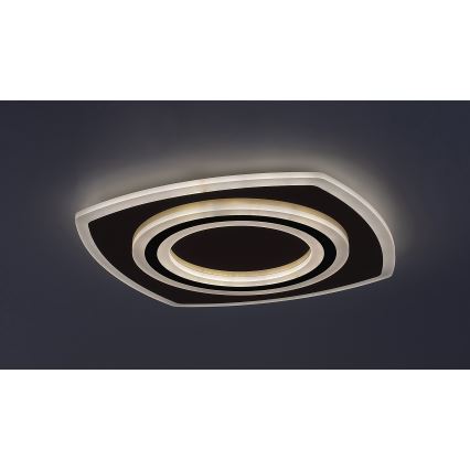 Rabalux - Светодиодный потолочный светильник с регулированием яркости LED/60W/230V 3000/4000/6000K матовый хром/черный + дистанционное управление