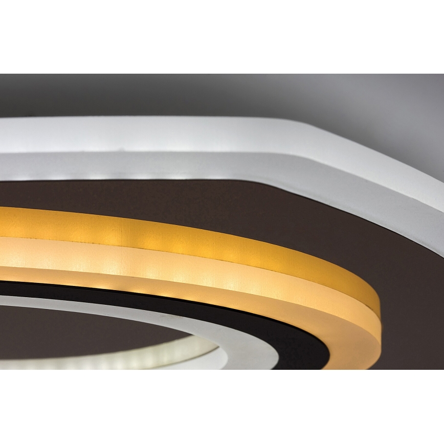 Rabalux - Светодиодный потолочный светильник с регулированием яркости LED/60W/230V 3000/4000/6000K матовый хром/черный + дистанционное управление
