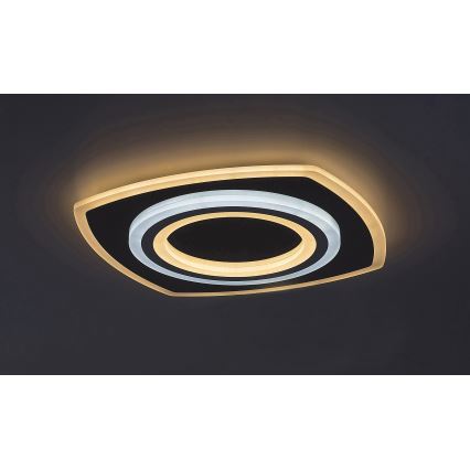 Rabalux - Диммируемый потолочный светильник LED/60 Вт/230 В 3000/4000/6000 К матовый хром + пульт дистанционного управления 48x48 см