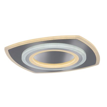 Rabalux - LED димований стельовий світильник LED/60W/230V 3000/4000/6000K матовий хром + пульт дистанційного керування 48x48 см