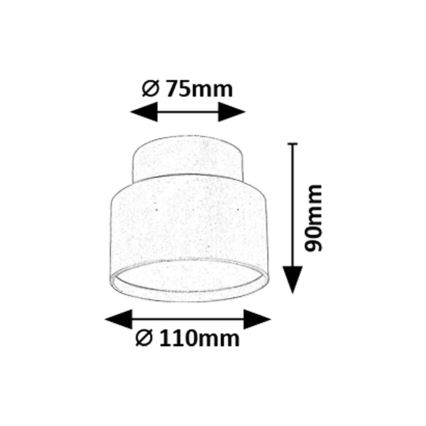 Rabalux - Светодиодный потолочный светильник LED/16W/230V 3000K черный