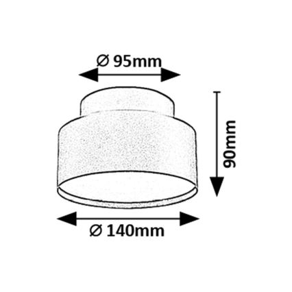 Rabalux - LED стельовий світильник LED/24 Вт/230 В 3000 К чорний діам. 14 см