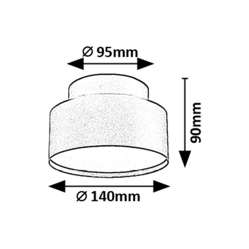 Rabalux - Стельовий LED світильник LED/24W/230V 3000K чорний