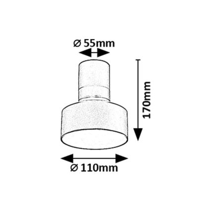 Rabalux - Стельовий LED світильник LED/10W/230V 3000K чорний