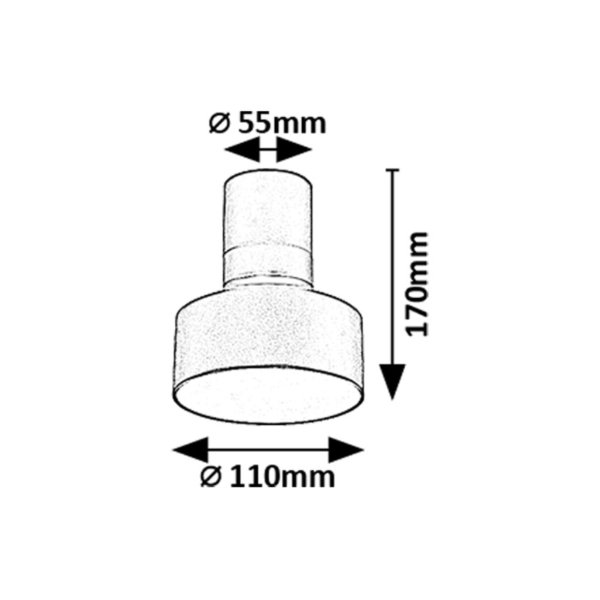 Rabalux - Стельовий LED світильник LED/10W/230V 3000K чорний