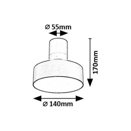 Rabalux - LED стельовий світильник LED/16W/230V 3000K чорний діам. 14 см