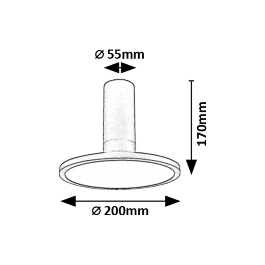 Rabalux - Стельовий LED світильник LED/20W/230V 3000K чорний
