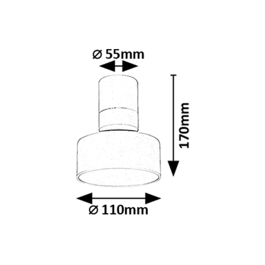 Rabalux - LED стельовий світильник LED/10 Вт/230 В 3000K білий діаметр 11 см
