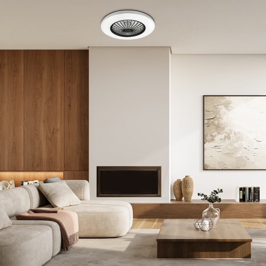 Rabalux - Светодиодный регулируемый потолочный светильник с вентилятором LED/48W/230V 3000-6500K + дистанционное управление
