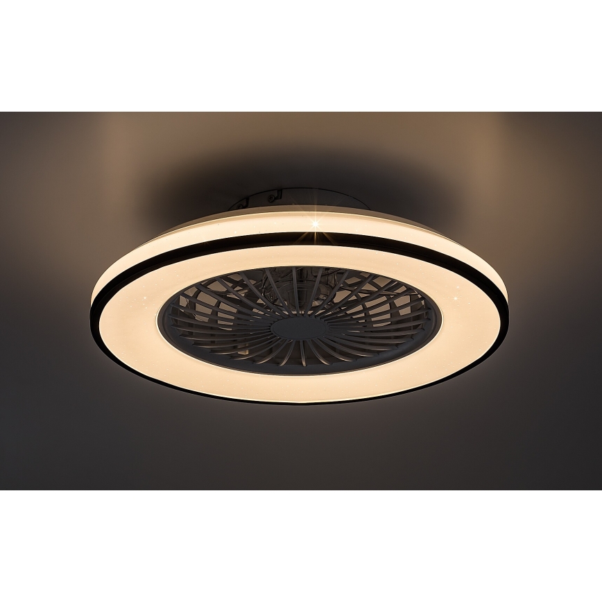 Rabalux - Светодиодный регулируемый потолочный светильник с вентилятором LED/48W/230V 3000-6500K + дистанционное управление