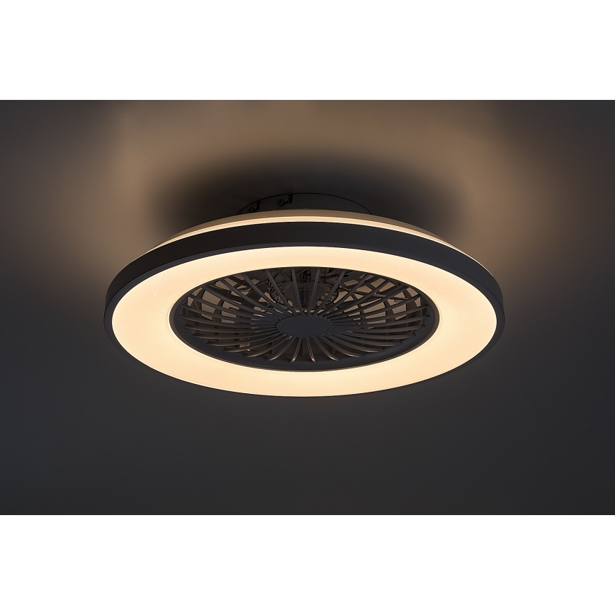 Rabalux - Светодиодный регулируемый потолочный светильник с вентилятором LED/48W/230V 3000-6500K + дистанционное управление