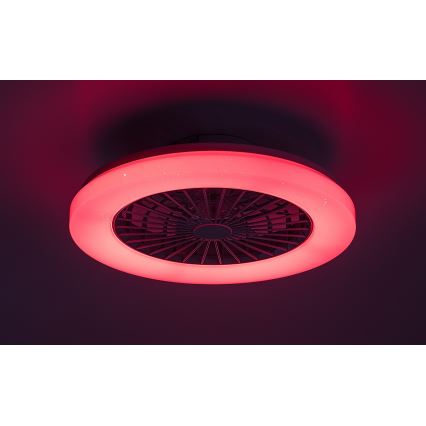 Rabalux - LED RGB Стельовий світильник з вентилятором та регулюванням яскравості LED/48W/230V 3000-6500K + пульт дистанційного керування
