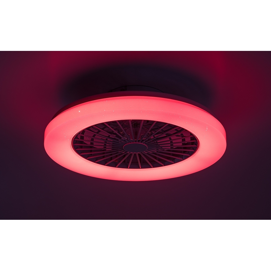 Rabalux - LED RGB Стельовий світильник з вентилятором та регулюванням яскравості LED/48W/230V 3000-6500K + пульт дистанційного керування