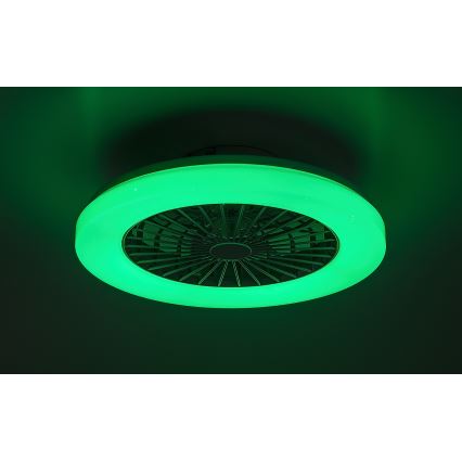 Rabalux - LED RGB Стельовий світильник з вентилятором та регулюванням яскравості LED/48W/230V 3000-6500K + пульт дистанційного керування