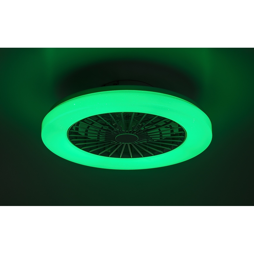 Rabalux - LED RGB Стельовий світильник з вентилятором та регулюванням яскравості LED/48W/230V 3000-6500K + пульт дистанційного керування