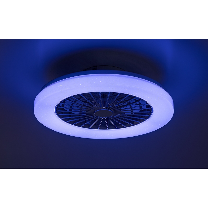Rabalux - LED RGB Стельовий світильник з вентилятором та регулюванням яскравості LED/48W/230V 3000-6500K + пульт дистанційного керування