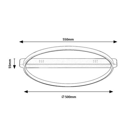 Rabalux - светодиодный потолочный светильник LED/45W/230V 3000K 50x55 cm черный