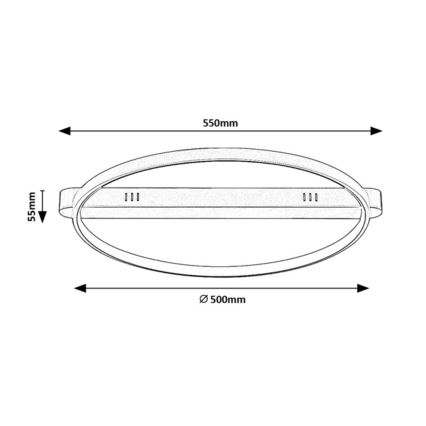 Rabalux - LED стельовий світильник LED/45W/230V 3000K 50x55 cm золотистий