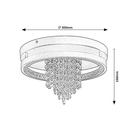 Rabalux - потолочный светильник LED, 20 Вт, 230 В, 3000/3500/4000 К, диаметр 30 см