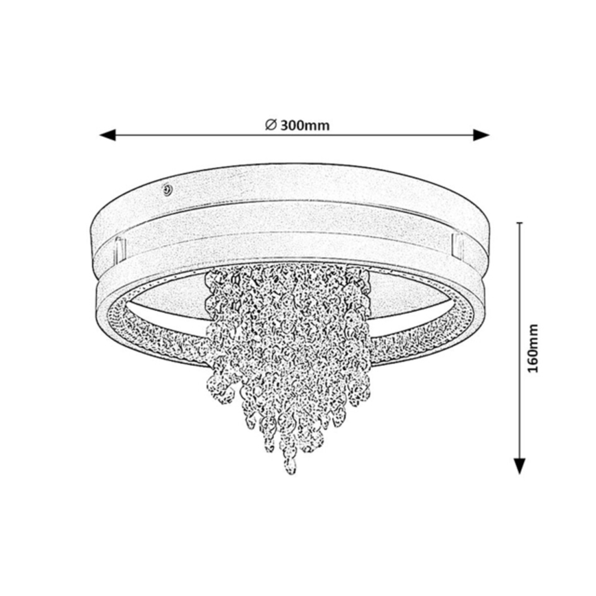 Rabalux - потолочный светильник LED, 20 Вт, 230 В, 3000/3500/4000 К, диаметр 30 см