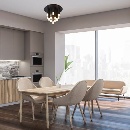 Rabalux - Потолочный светильник 13xG9/5W/230V, чёрный, диаметр 34 см