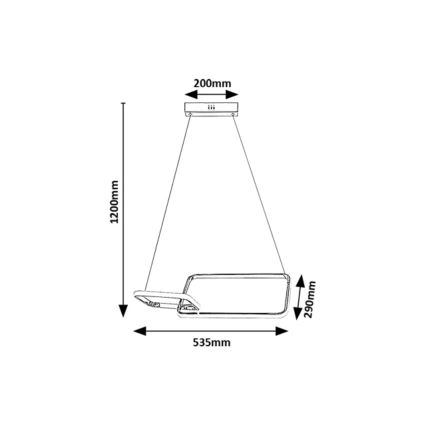 Rabalux - Пристельова LED люстра LED/36W/230V 4000K