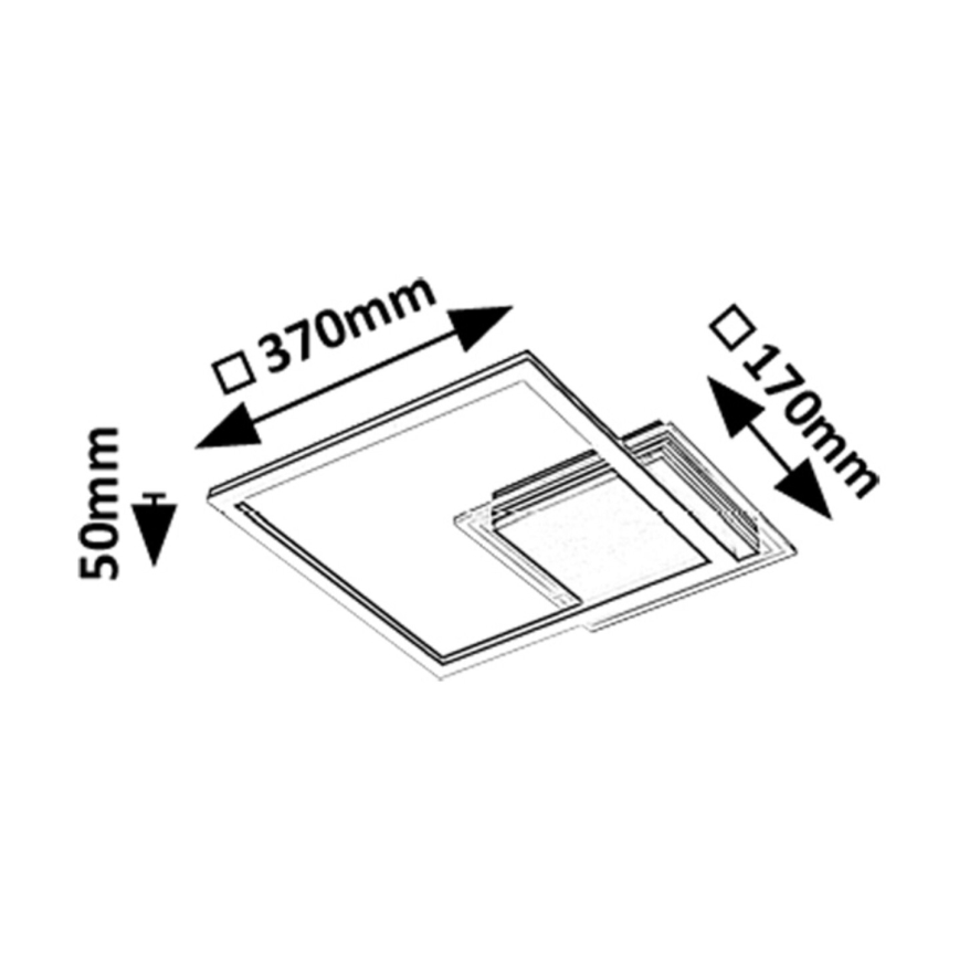 Rabalux - світлодіодний стельовий світильник LED/24 Вт/230 В 3000 К 37x37 см