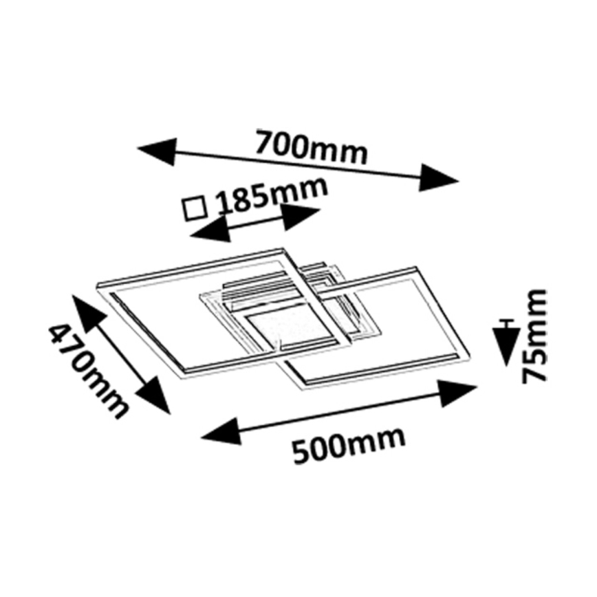 Rabalux - LED стельовий світильник LED/28W/230V 3000K діам. 70 см